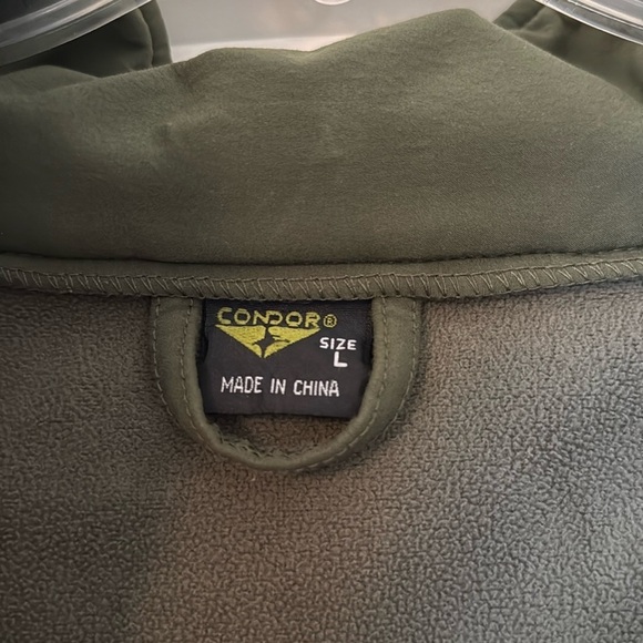 Men’s Condor Olive Green Tactical Zip Up Jacket with Hood - Picture 4 of 6